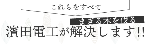 これらをすべてまぎる木を伐る濱田電工が解決します!!