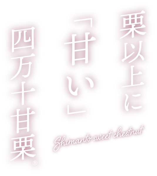 栗以上に 「甘い」 四万十甘栗®